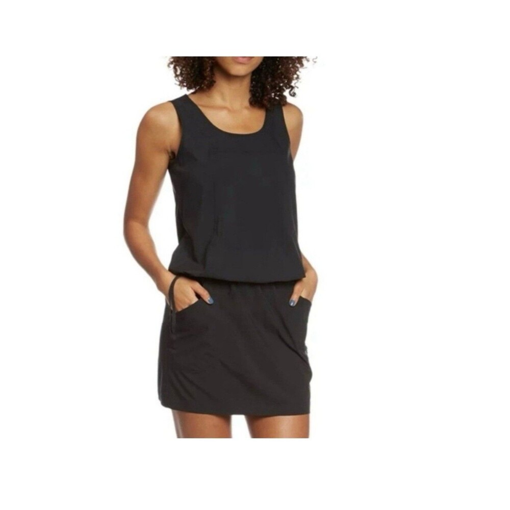 Arc'teryx Contenta Cinch Waist Tank Dress Womens Medium Black Drawstring Pockets